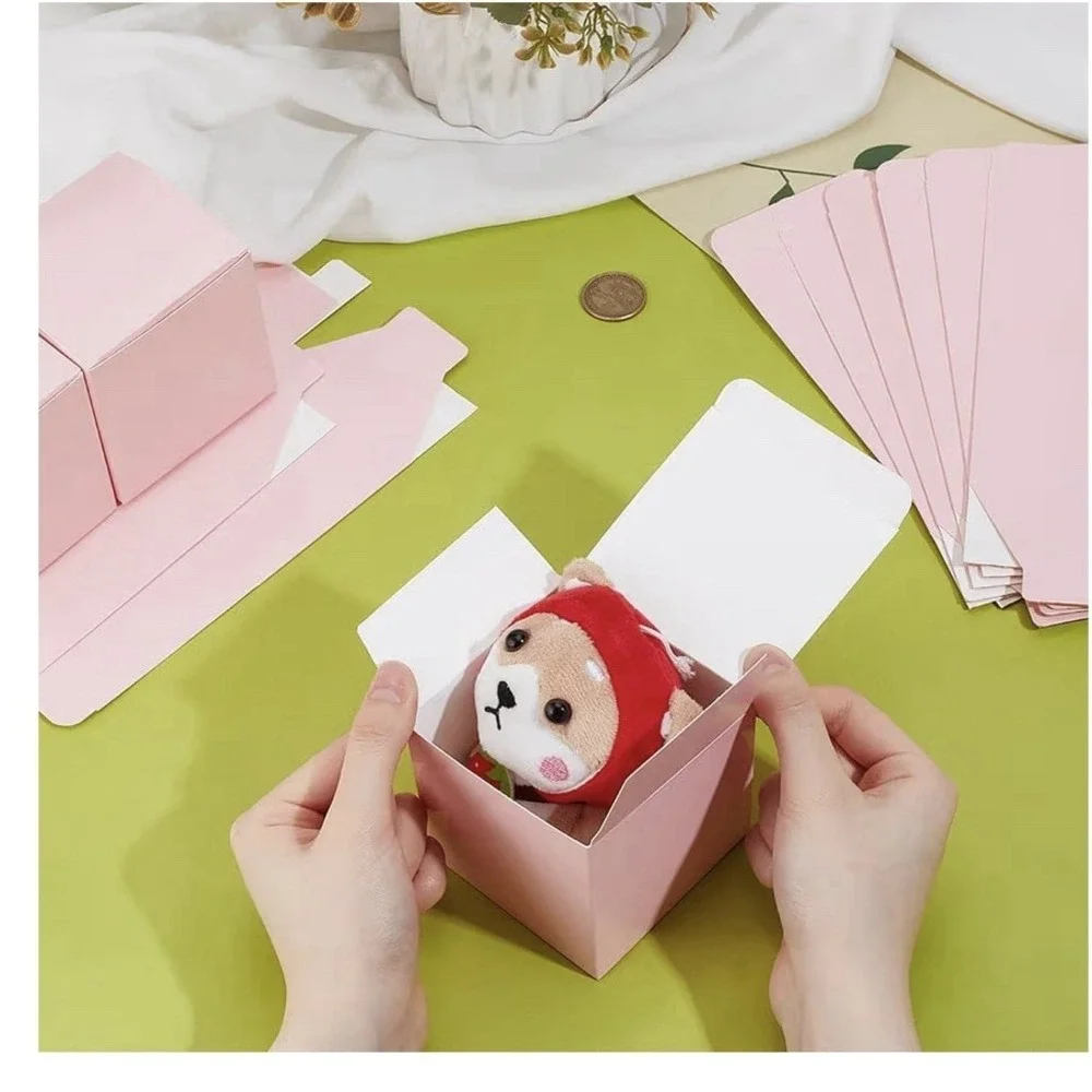 Small Gift Boxes 50 Pack 3.5x3.5x2.7inches Pink Gift‎ Boxes with Lids for Gifts
